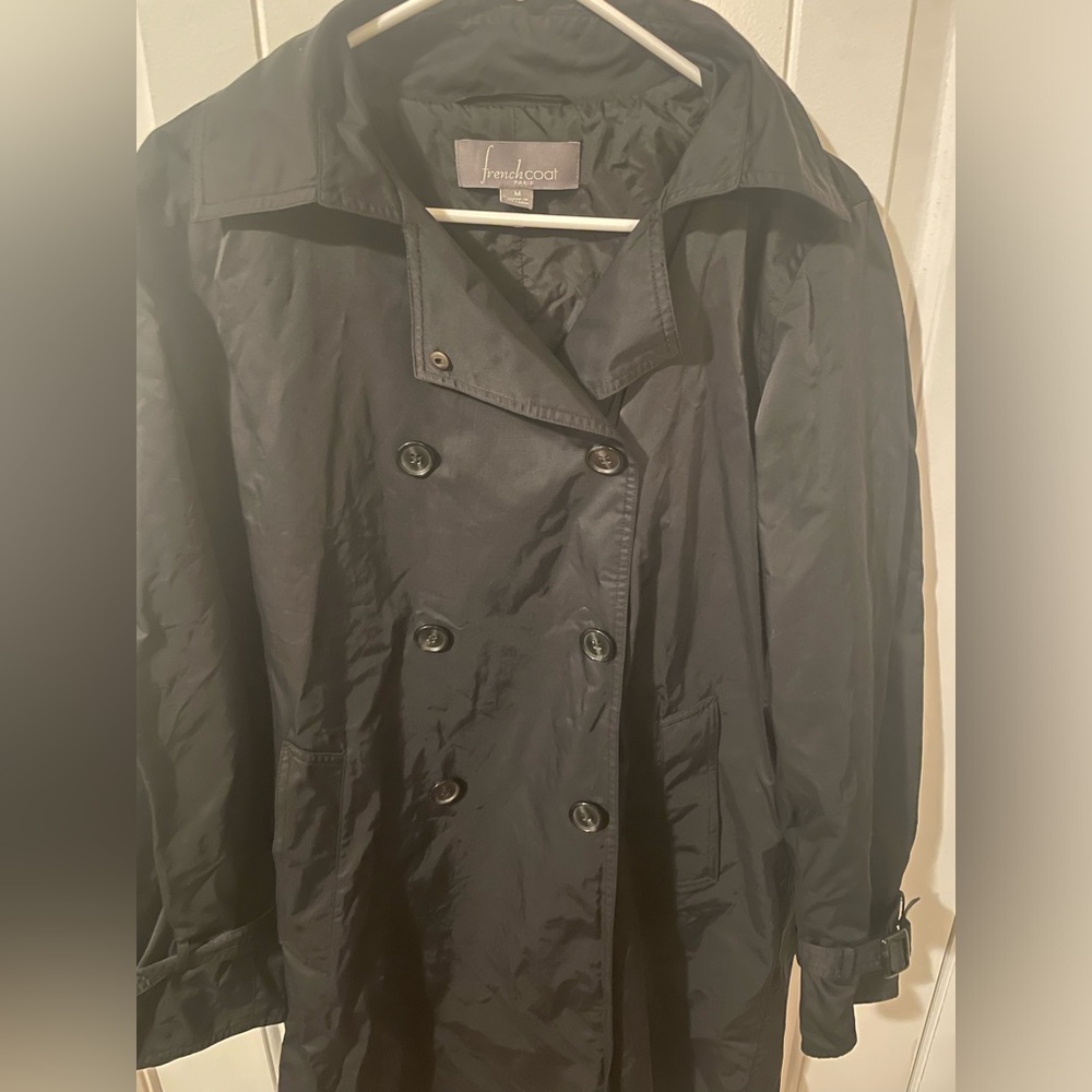 Rainproof Black Trench Coat